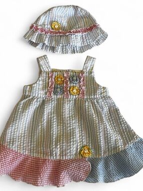 Vintage Baby Dress with Matching Hat